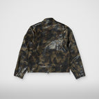 Thug Club Camo Leather Jacket in dark camo, view 2 of 2
