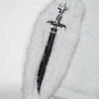 Thug Club Pack Fur Sword Hoodie in white, view 5 of 6