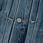 Thug Club Claw Denim Jacket in blue, view 5 of 9
