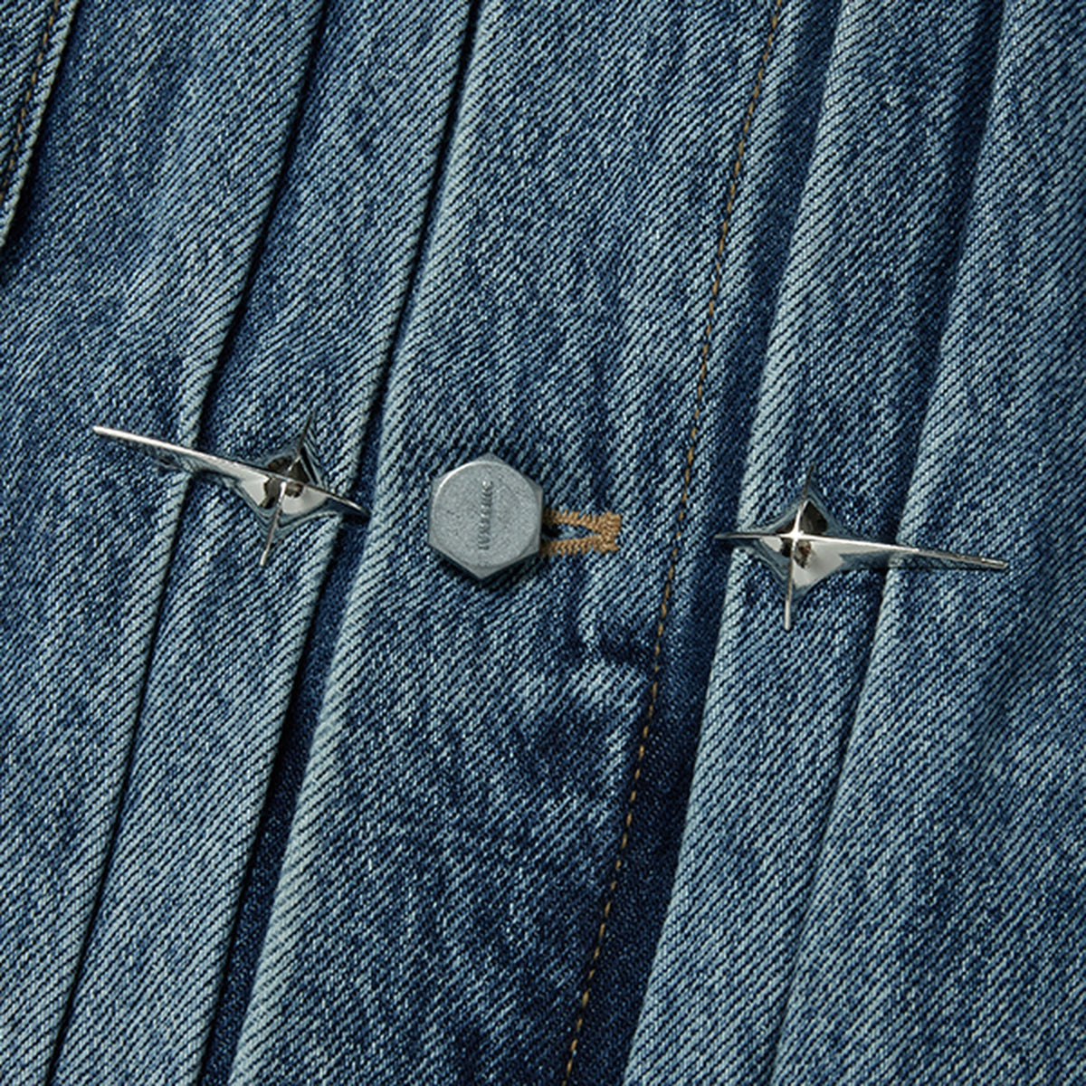 Thug Club Claw Denim Jacket in blue, view 5 of 9
