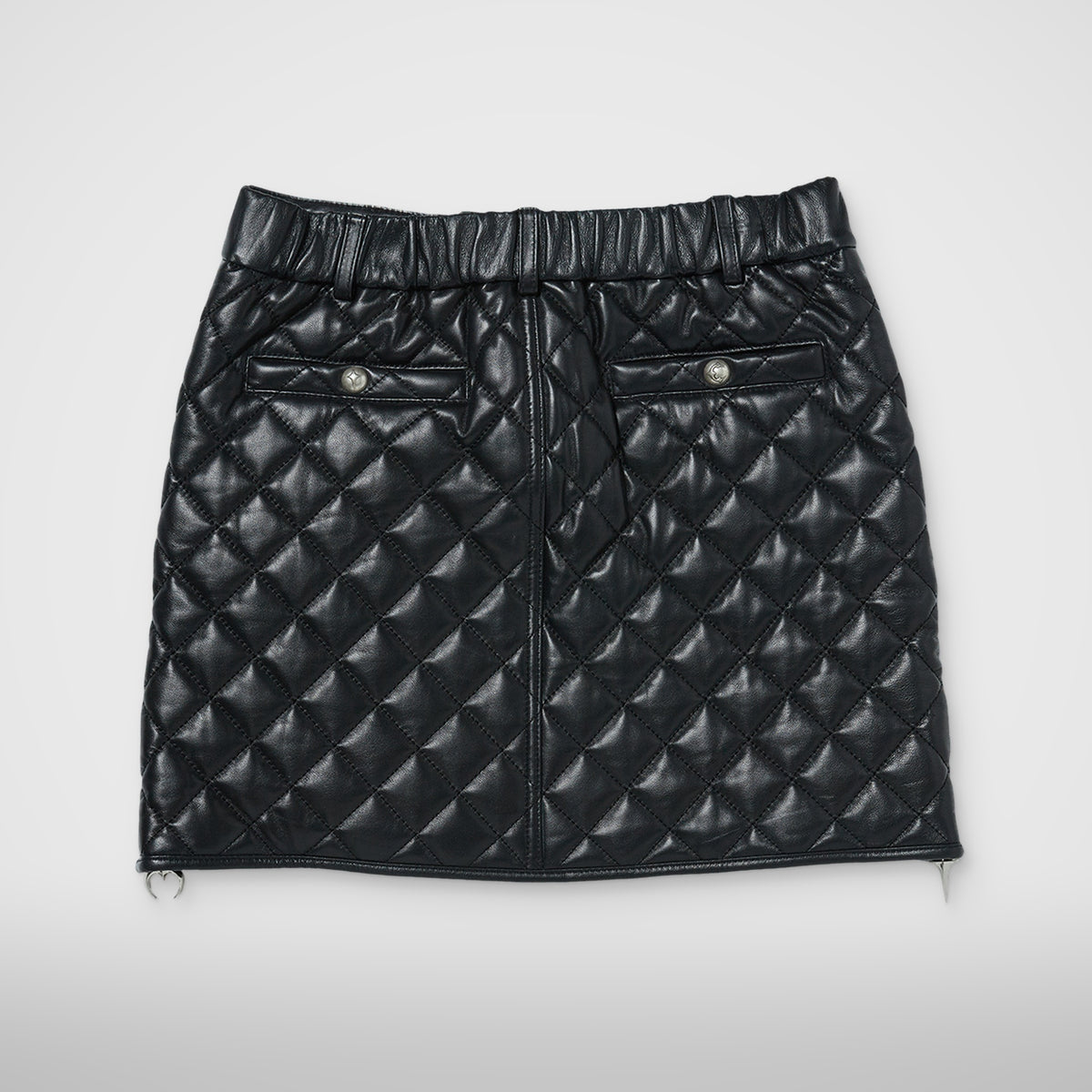 Thug Club Angels Quilted Short Skirt in black, view 2 of 2