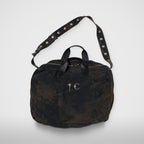 Thug Club Two Tone Washed Canvas Crossbody Bag in rust black