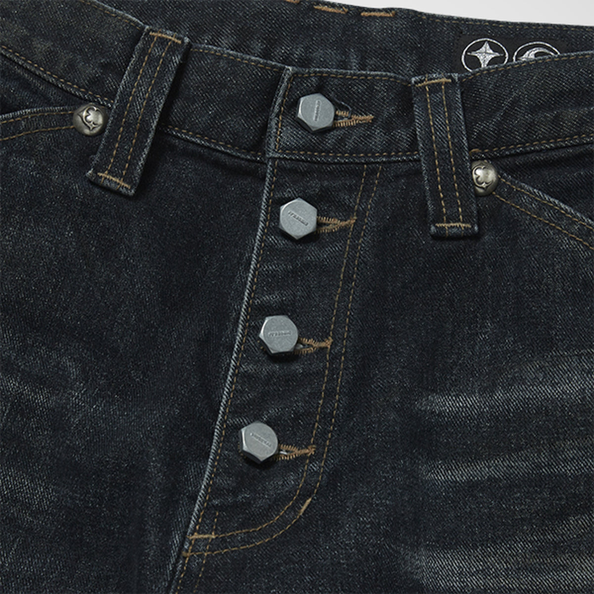 Thug Club Burn Down Denim Pants in blue, view 3 of 9