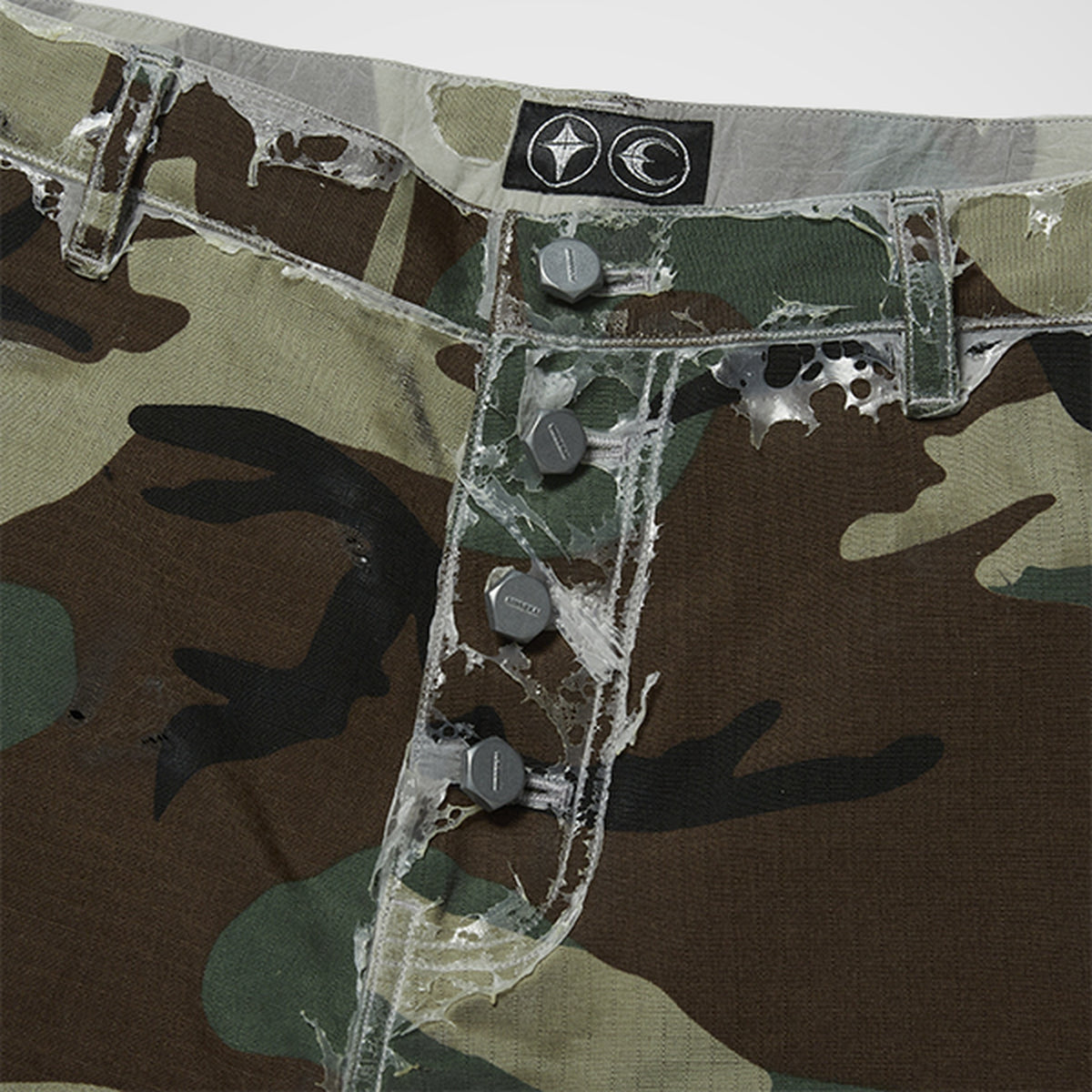 Thug Club Burnt Bio Army Pants in multi burn, view 3 of 7