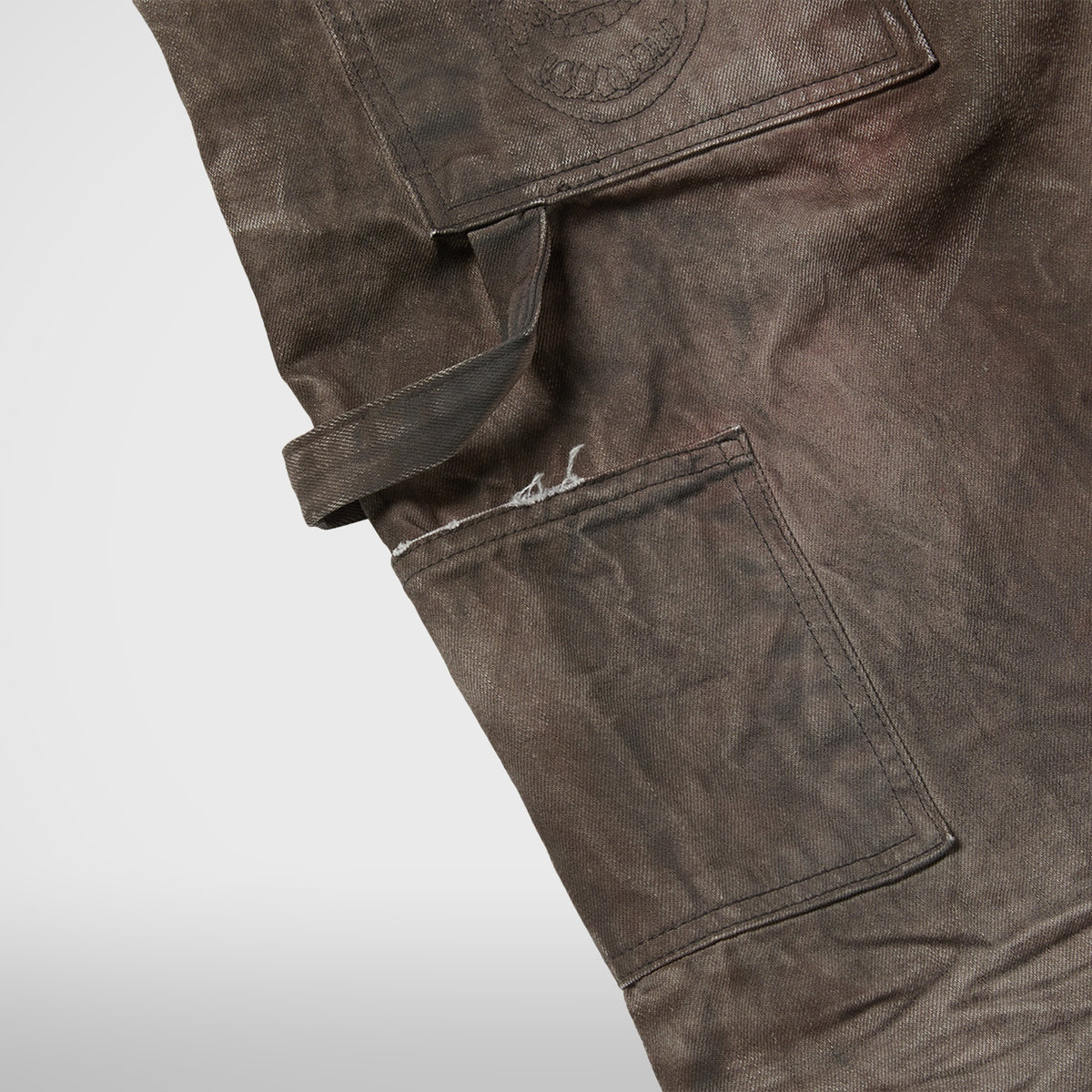 Thug Club Two Tone Washed Carpenter Pants in grey, view 8 of 8