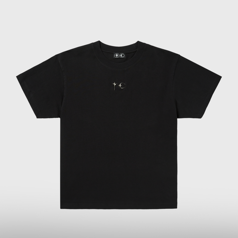 Thug Club TC Basic T-Shirt in black, front view with a silver TC emblem at the chest