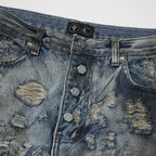 Thug Club Combat Casualty Care Denim Pants in blue, view 3 of 8