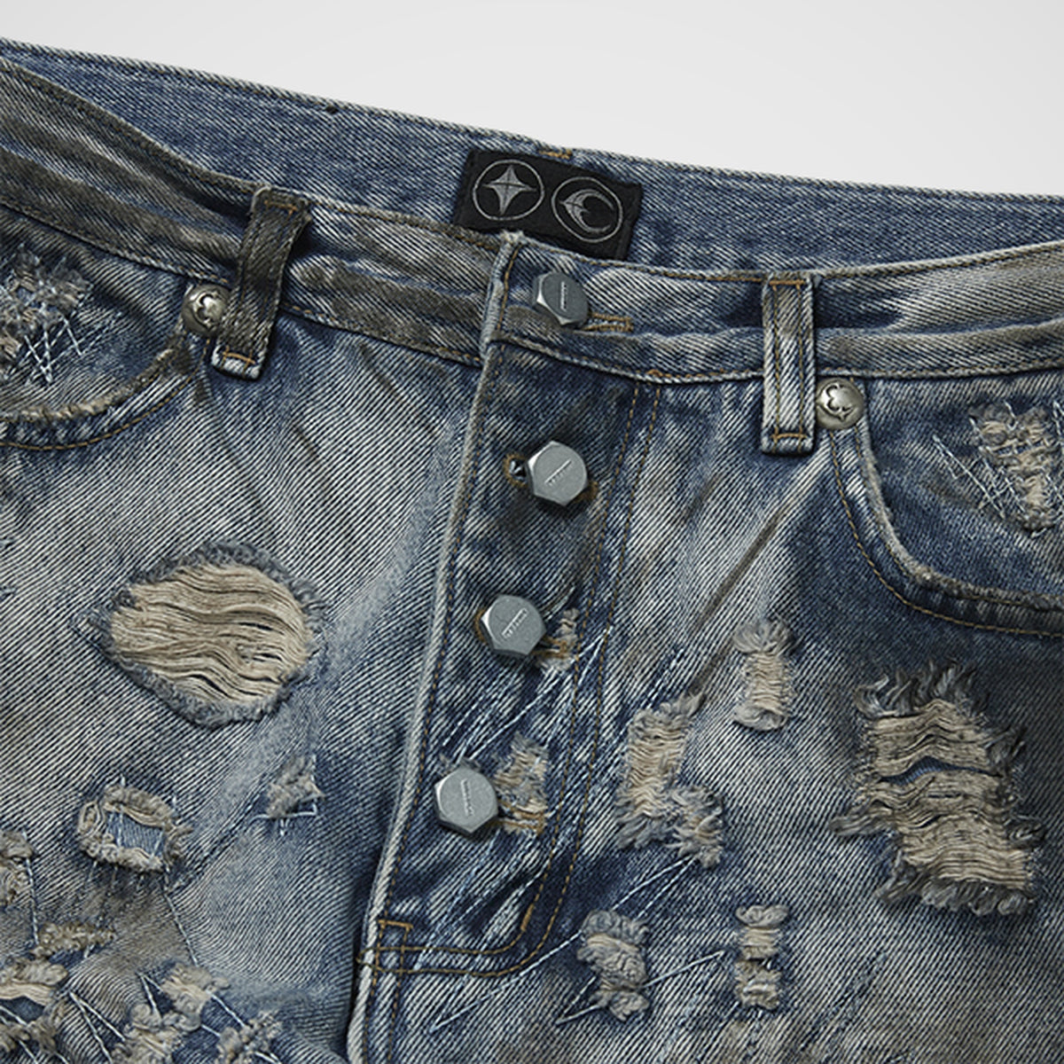 Thug Club Combat Casualty Care Denim Pants in blue, view 3 of 8