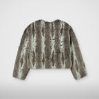 Thug Club Jindo Mix Fur Jacket in ivory, view 2 of 8