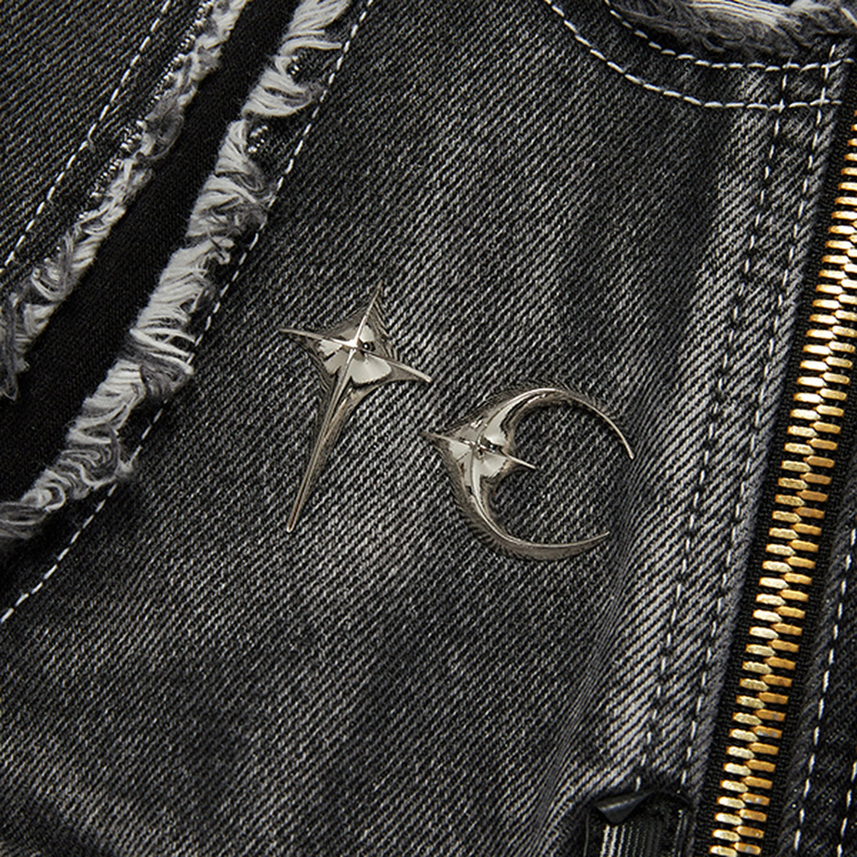 Thug Club Cave Denim Vest in black, view 5 of 10