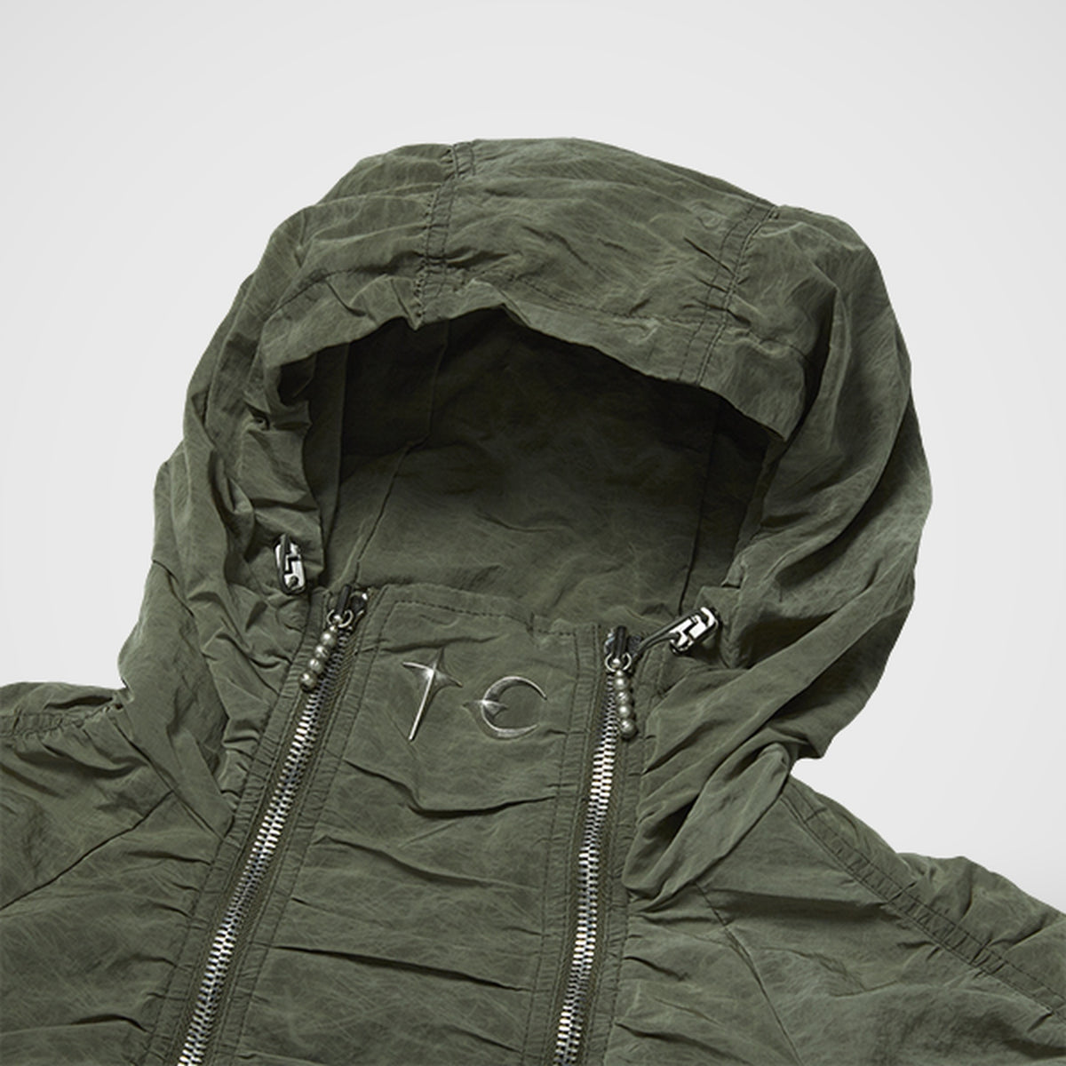 Thug Club Scarred Double Flying Bio Jacket in khaki, view 3 of 7