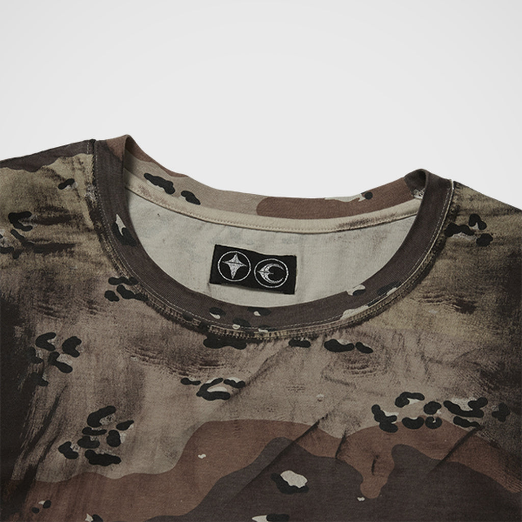 Thug Club Camoflage Chopper T-Shirt in beige, view 3 of 8