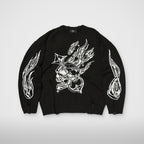 Thug Club TC Chrome Skull Knit Sweater in black