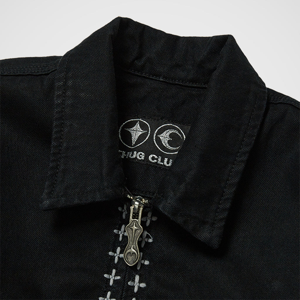 Thug Club X Stitch Eisenhower Jacket in black, view 3 of 10