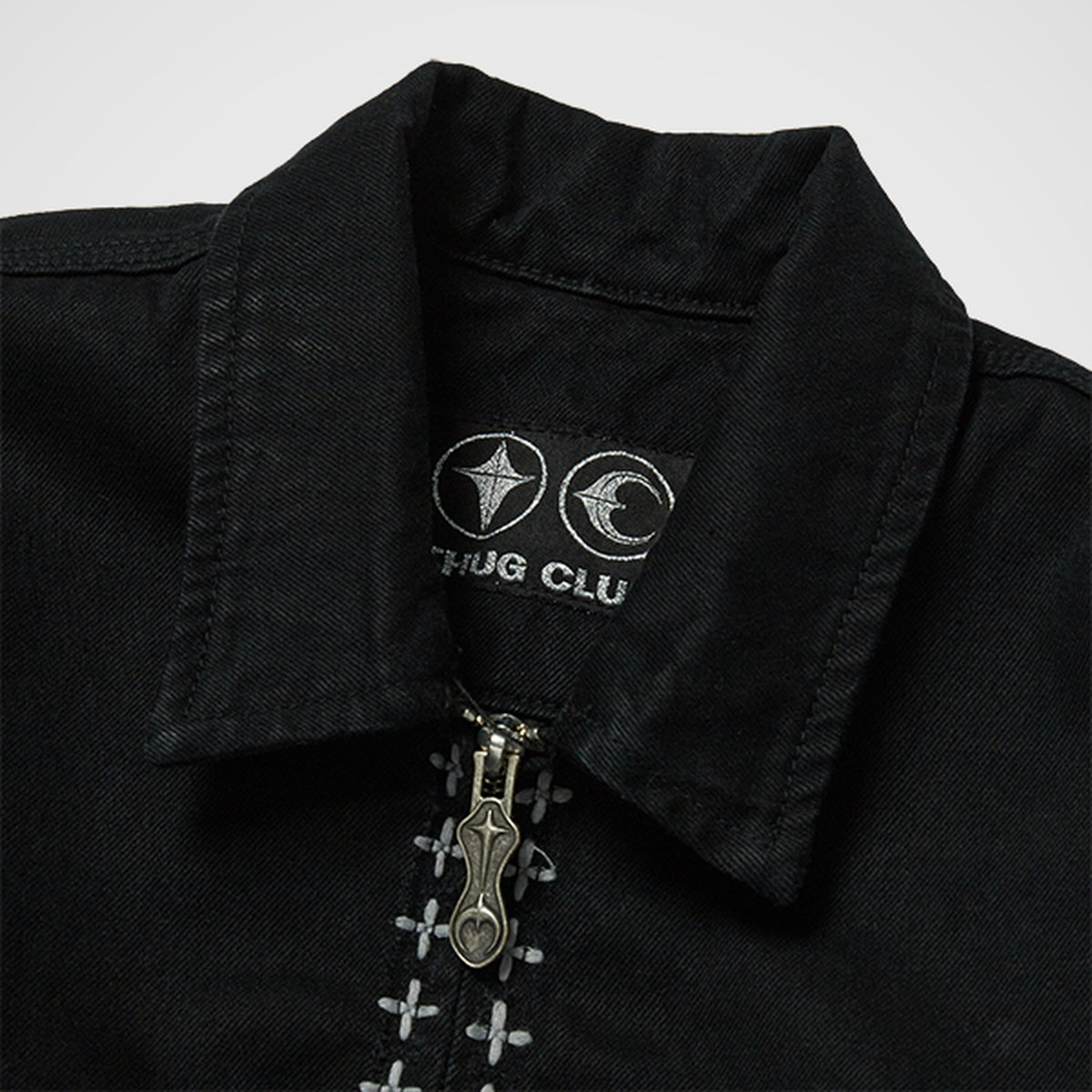 Thug Club X Stitch Eisenhower Jacket in black, view 3 of 10