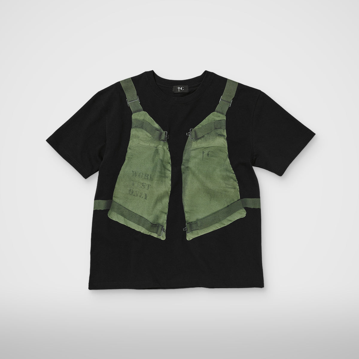 Thug Club TC Work Vest T-Shirt in black, front view