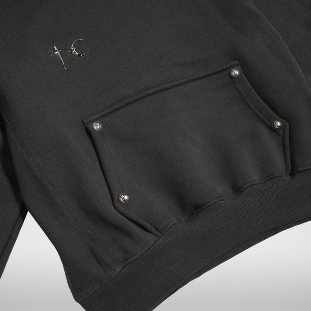 Thug Club Womens Armor Hoodie in grey, view 4 of 5