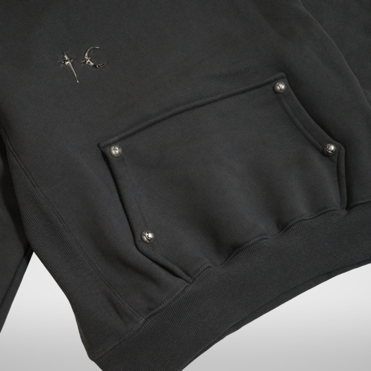 Thug Club Womens Armor Hoodie in grey, view 4 of 5
