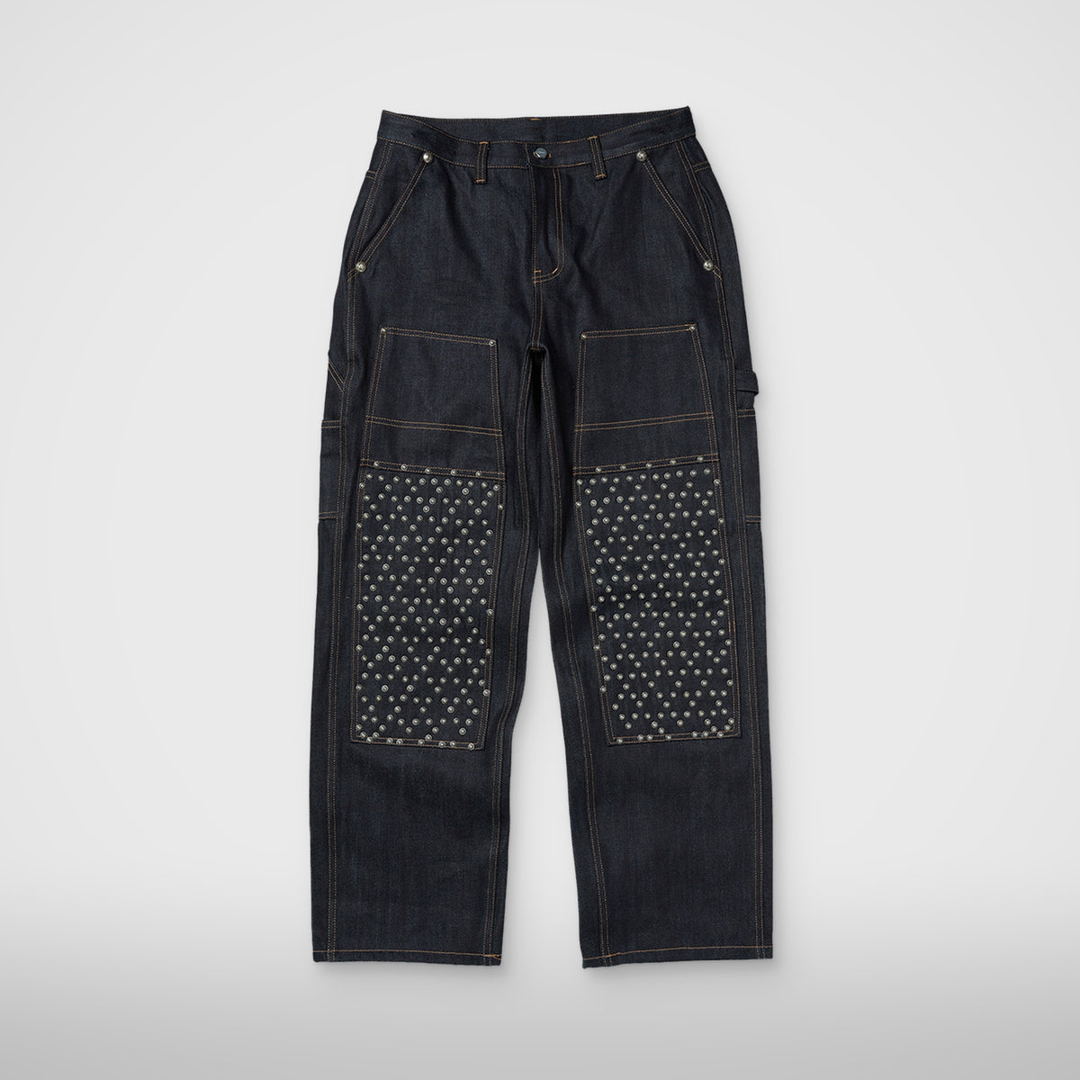 Thug Club Angels Studded Work Pants in indigo