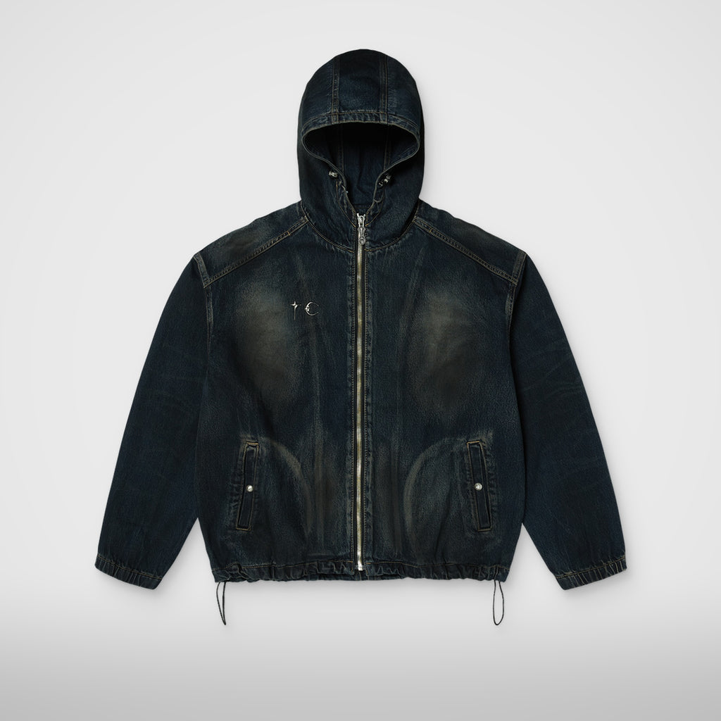 Thug Club Basic Emblem Denim Jacket in blue