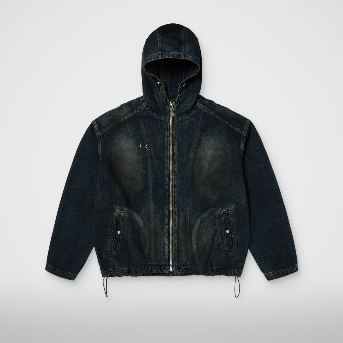 Thug Club Basic Emblem Denim Jacket in blue