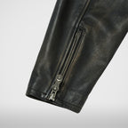 Thug Club Bio Soldier Leather Jacket in black, view 8 of 8