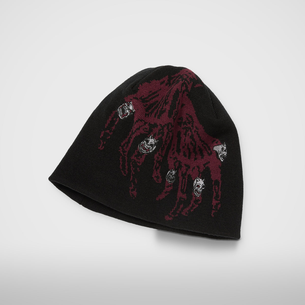 Thug Club TC Bone Cross Beanie in black, view 3 of 5