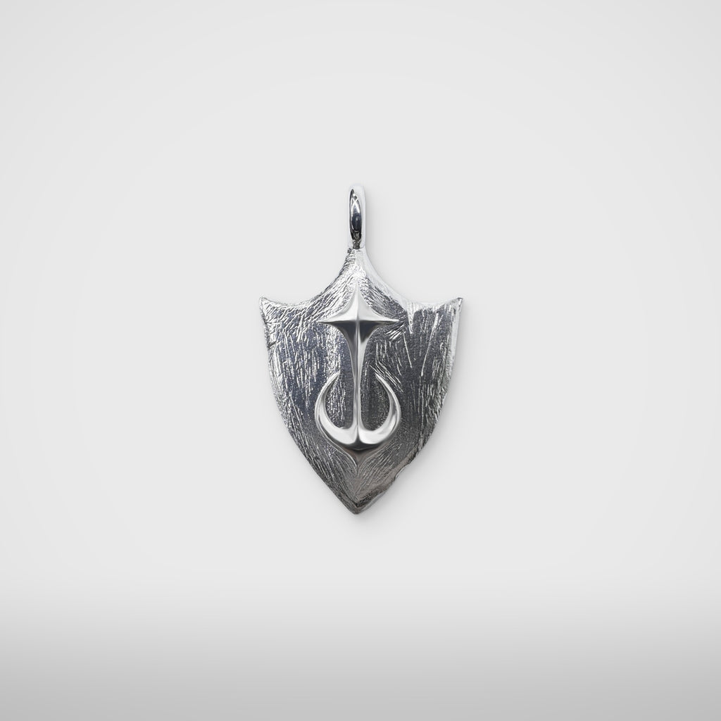 Thug Club TC Shield Necklace in silver, view 3 of 4