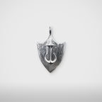 Thug Club TC Shield Necklace in silver, view 3 of 4