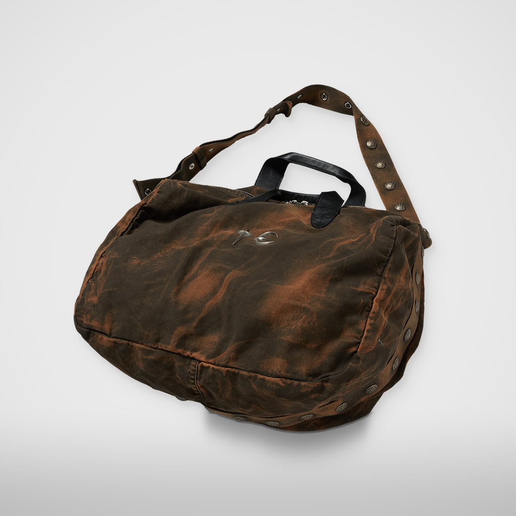 Thug Club Two Tone Washed Canvas Crossbody Bag in rust black, view 5 of 7