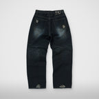 Thug Club Burn Down Denim Pants in blue, view 2 of 9