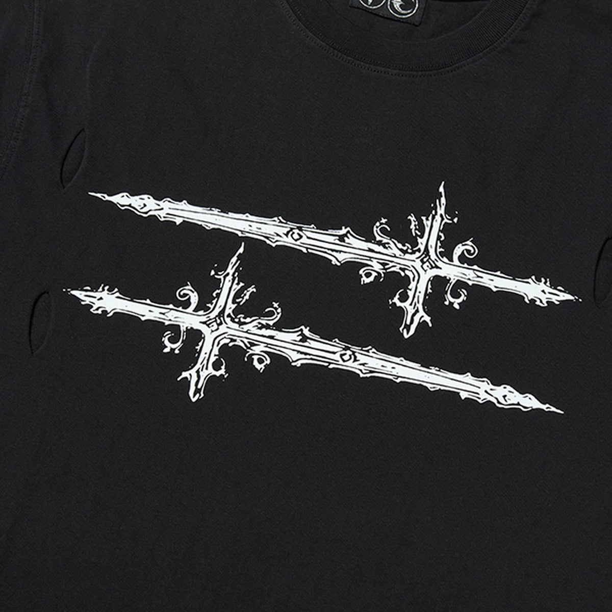 Thug Club Cross T Long Sleeve in black, view 4 of 7