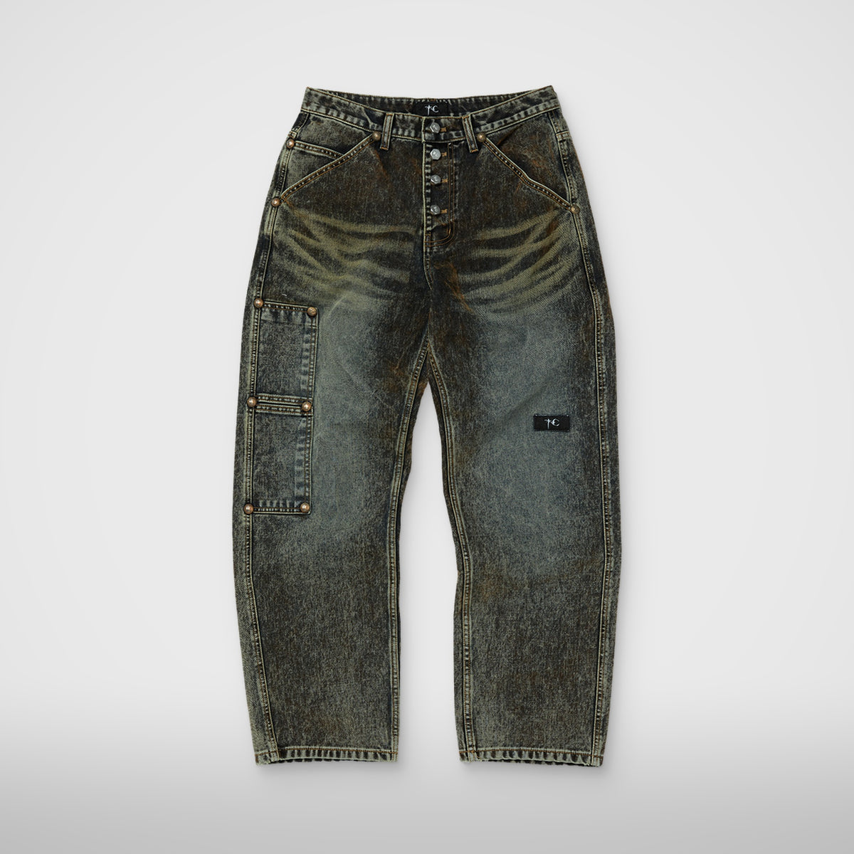 Thug Club Iron Faded Denim Pants in blue