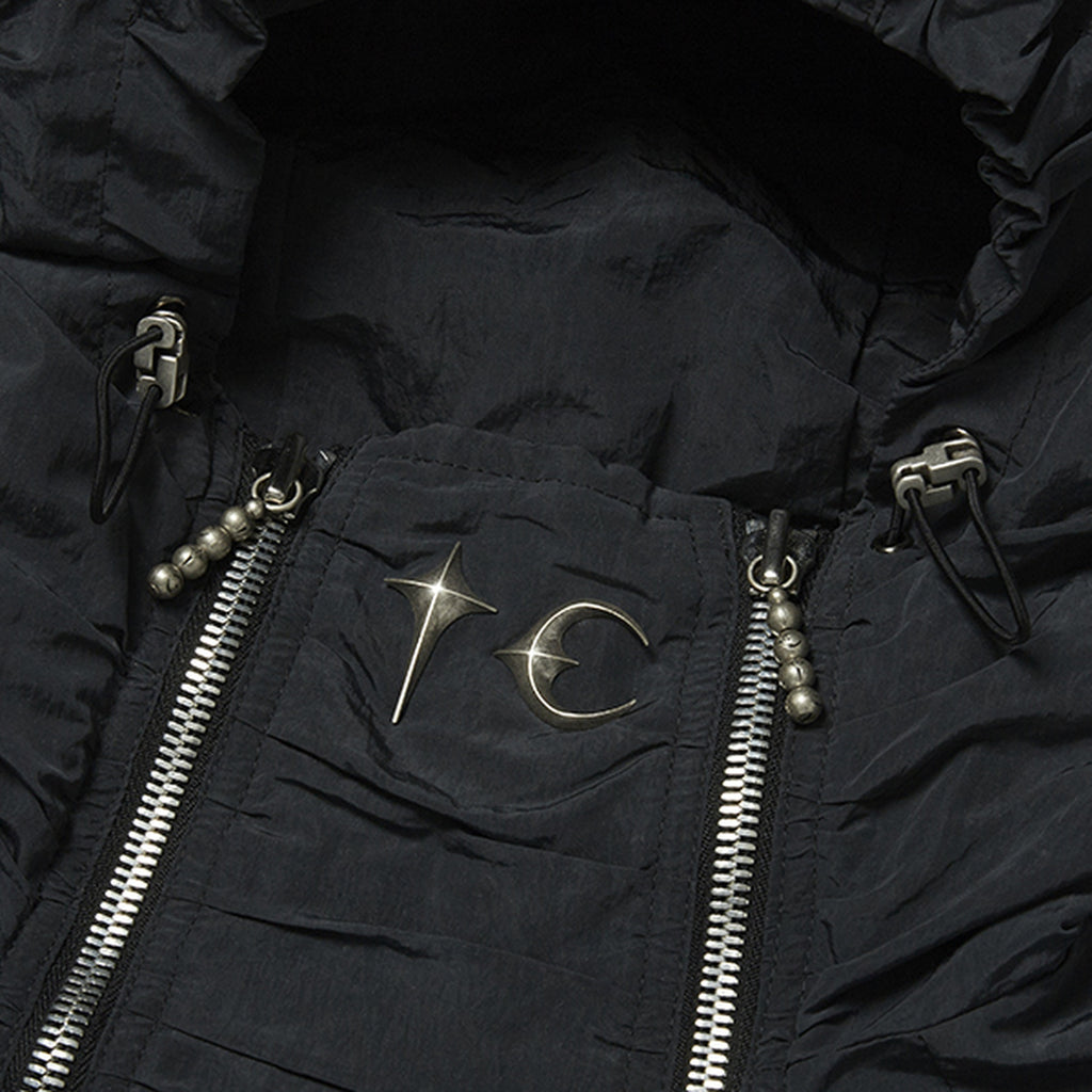 Thug Club Scarred Double Flying Bio Jacket in black, view 3 of 5