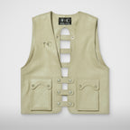 Thug Club Goat Skin Leather Vest in ivory