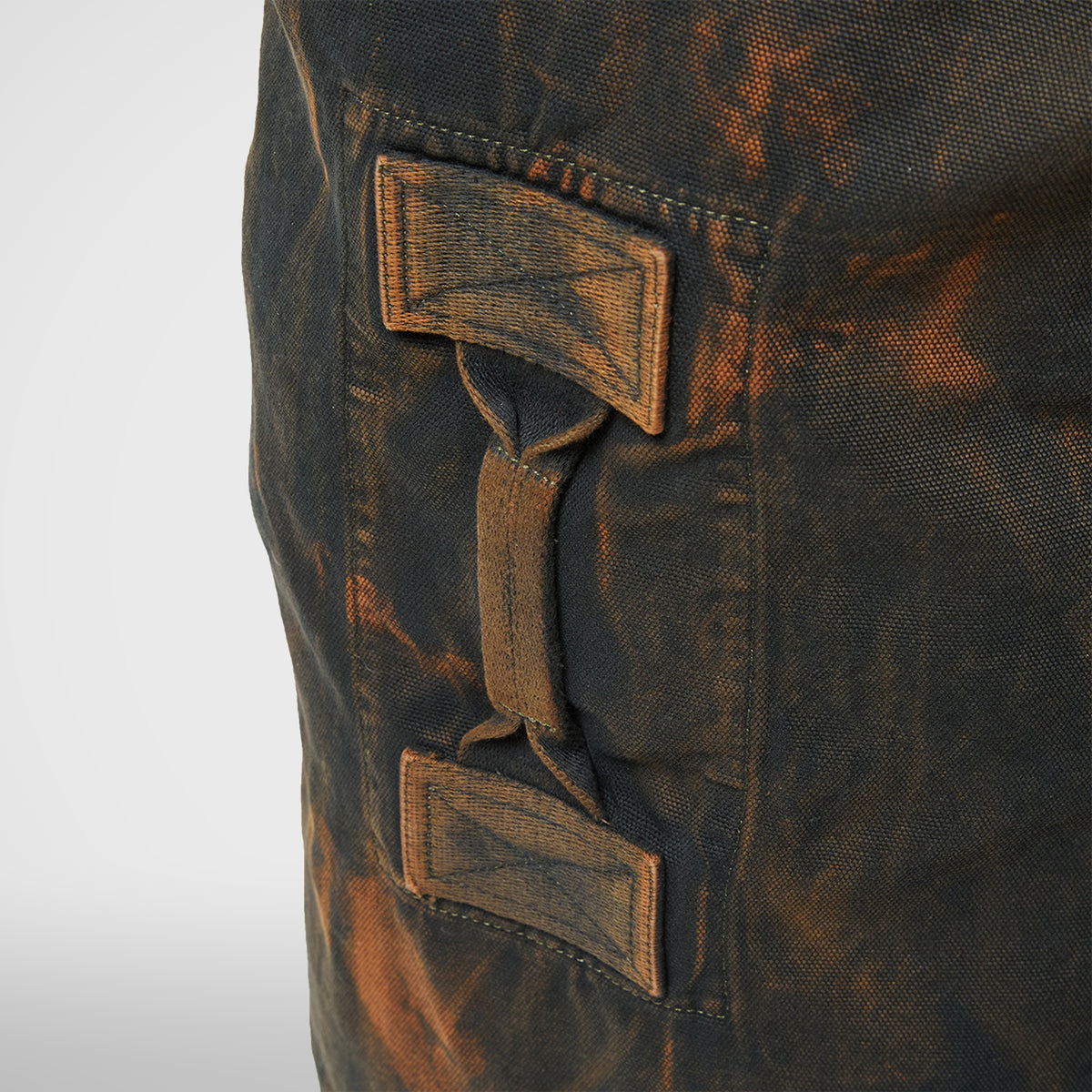 Thug Club Two Tone Washed Canvas Duffle Bag in rust black, view 4 of 4