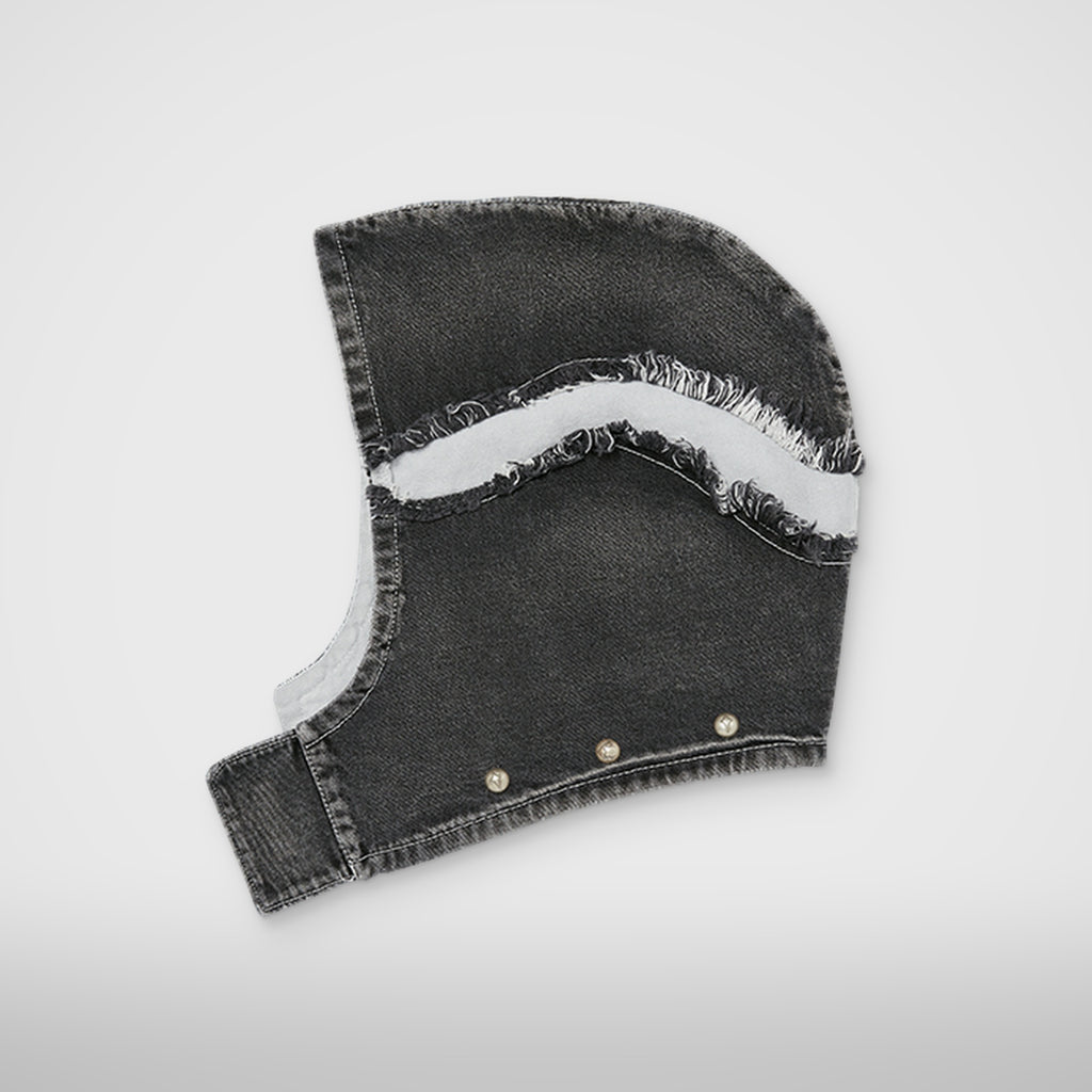 Thug Club Cave Denim Vest in blk/wht, view 9 of 10