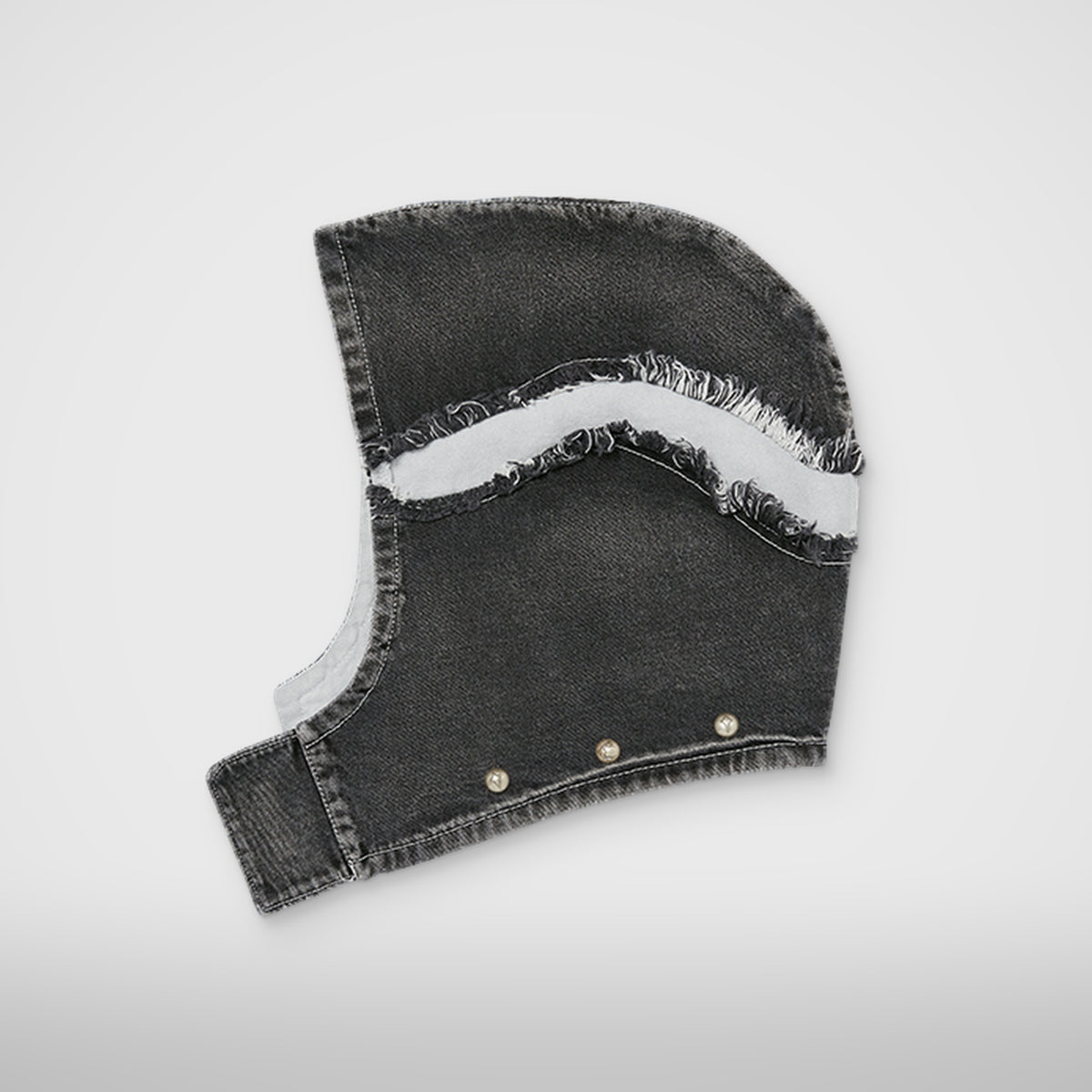 Thug Club Cave Denim Vest in blk/wht, view 9 of 10