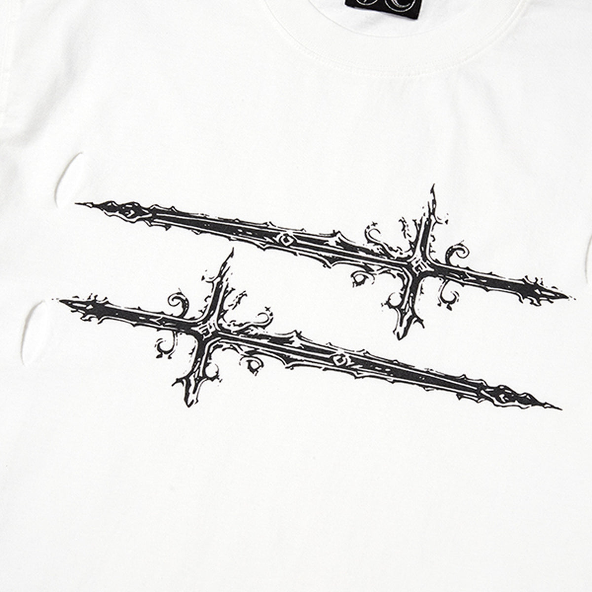 Thug Club Cross T Long Sleeve in white, view 4 of 7