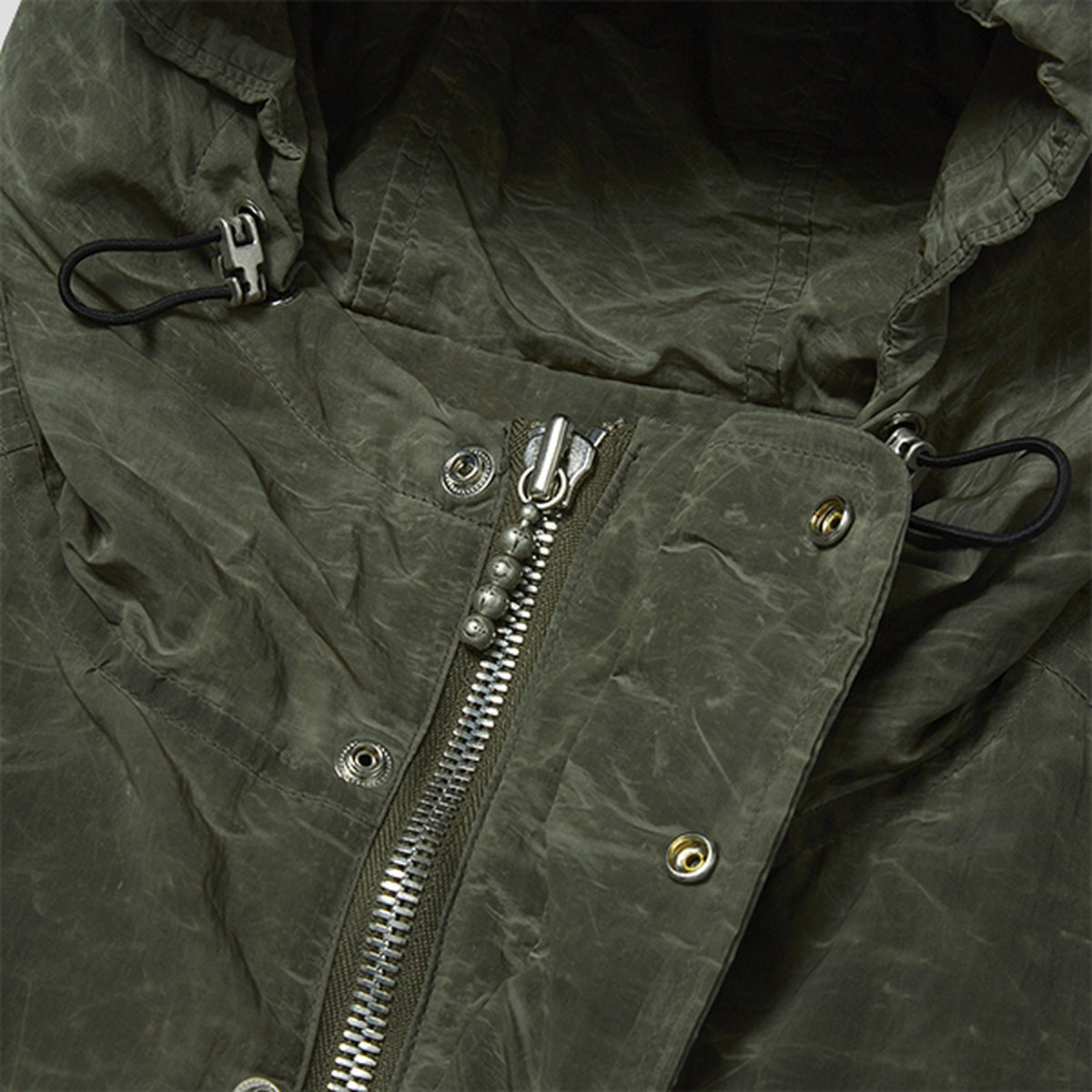 Thug Club Scarred Double Sheltering Poncho in khaki, view 4 of 9
