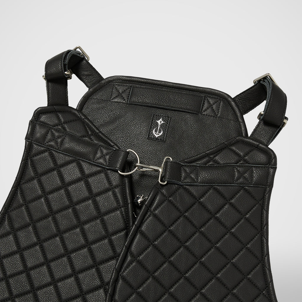 Thug Club Demi Quilted Vest in black, view 4 of 5