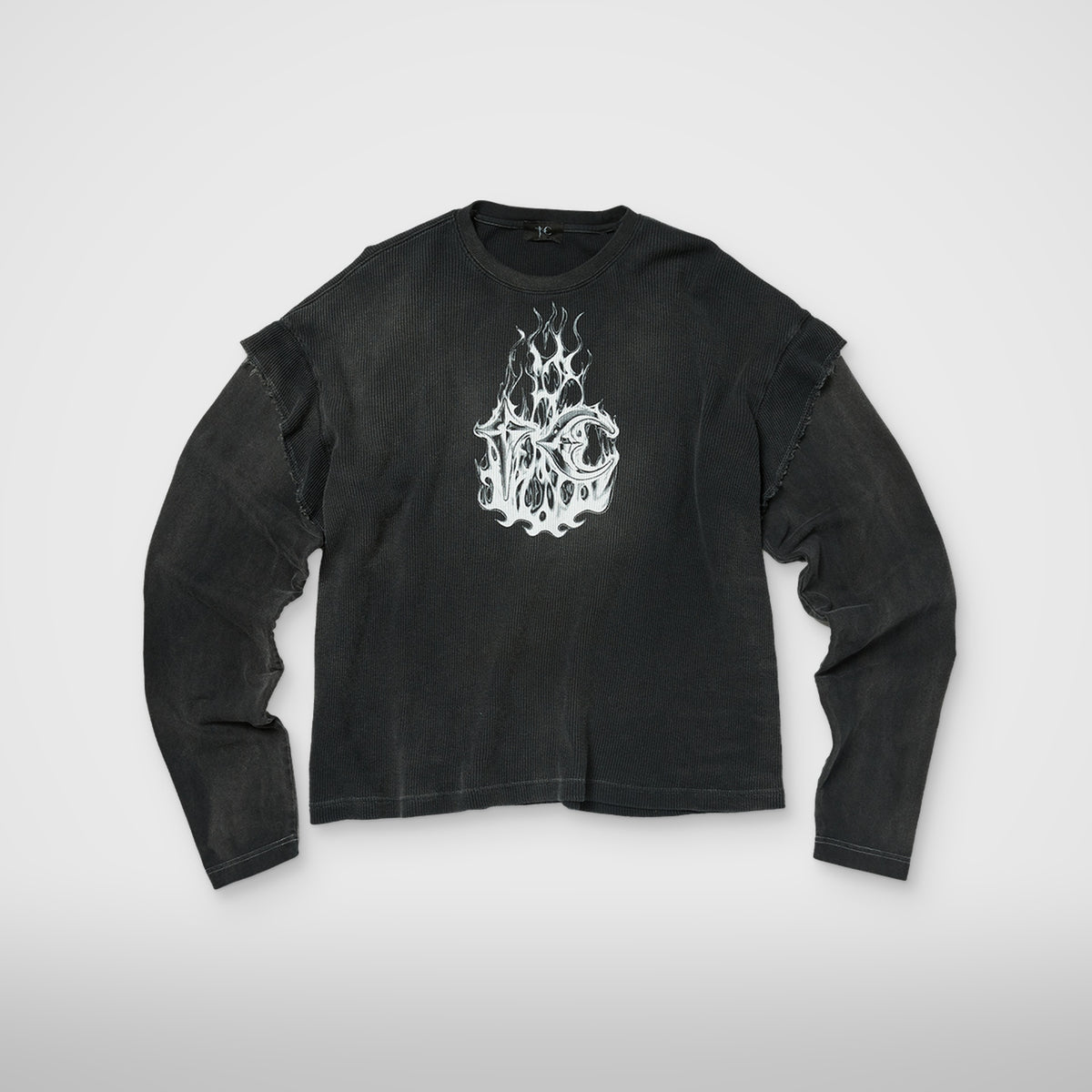 Thug Club TC Hellfire Layered T-Shirt in black, front view