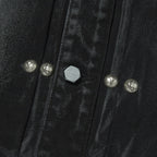 Thug Club Leave A Trace Denim Jacket in black, view 5 of 9