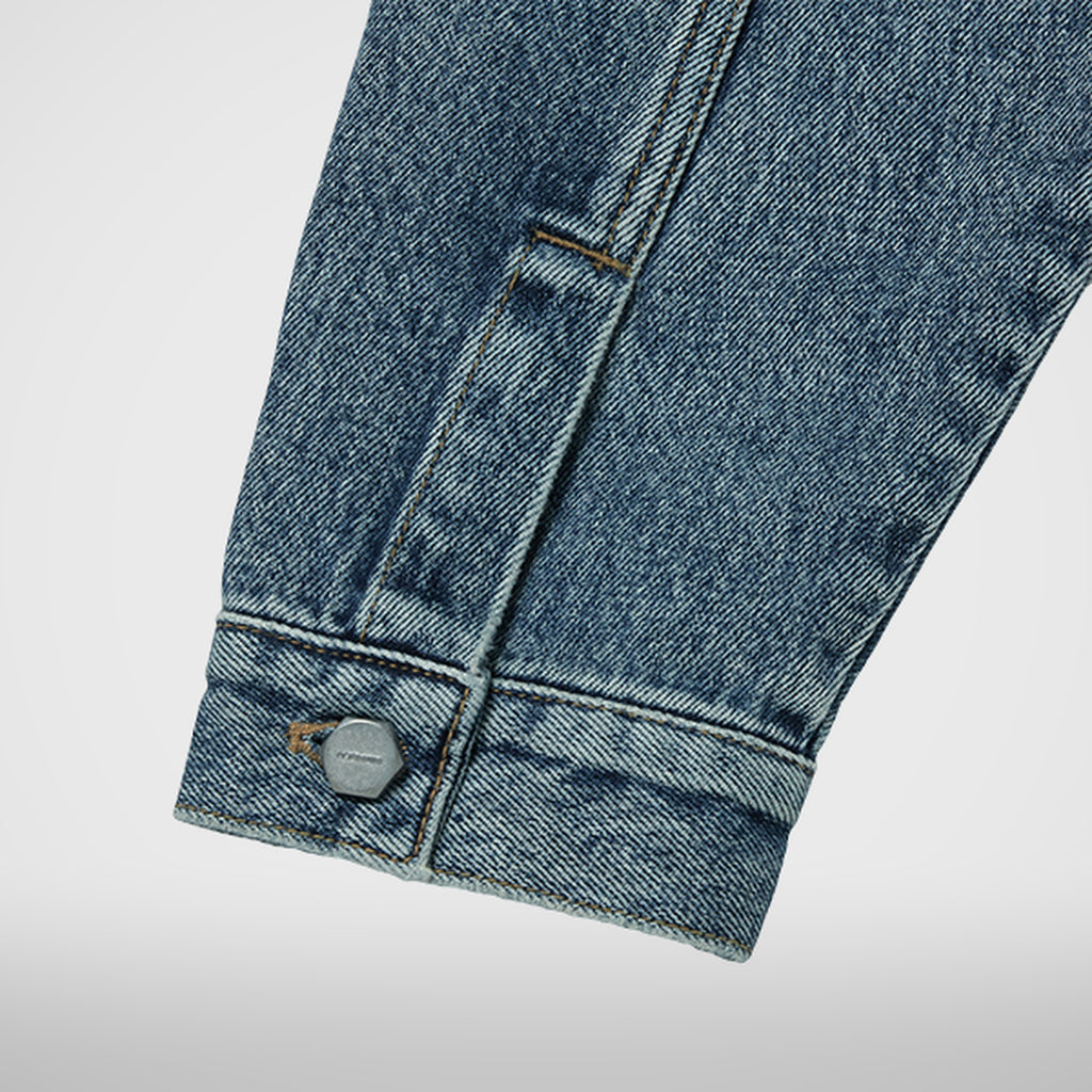 Thug Club Claw Denim Jacket in blue, view 7 of 9