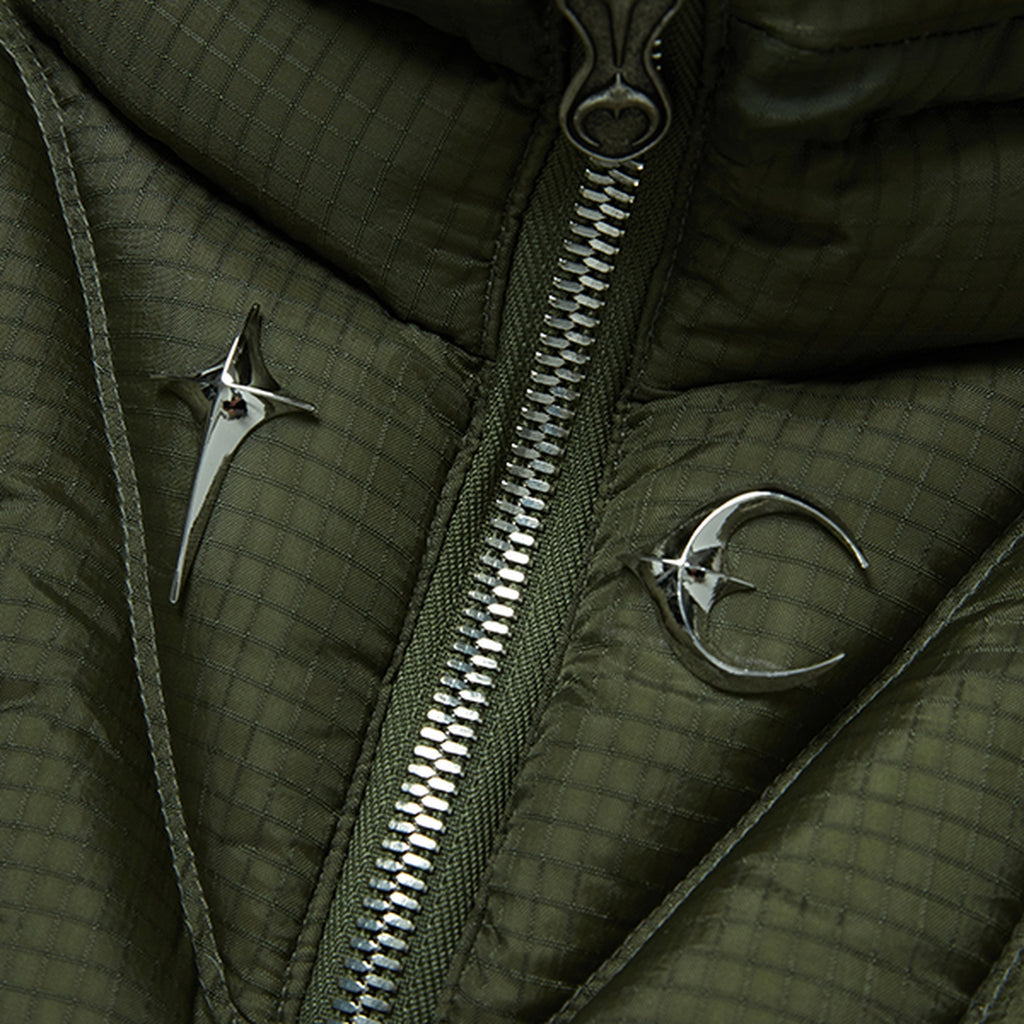 Thug Club War Life Down Vest in khaki, view 5 of 8