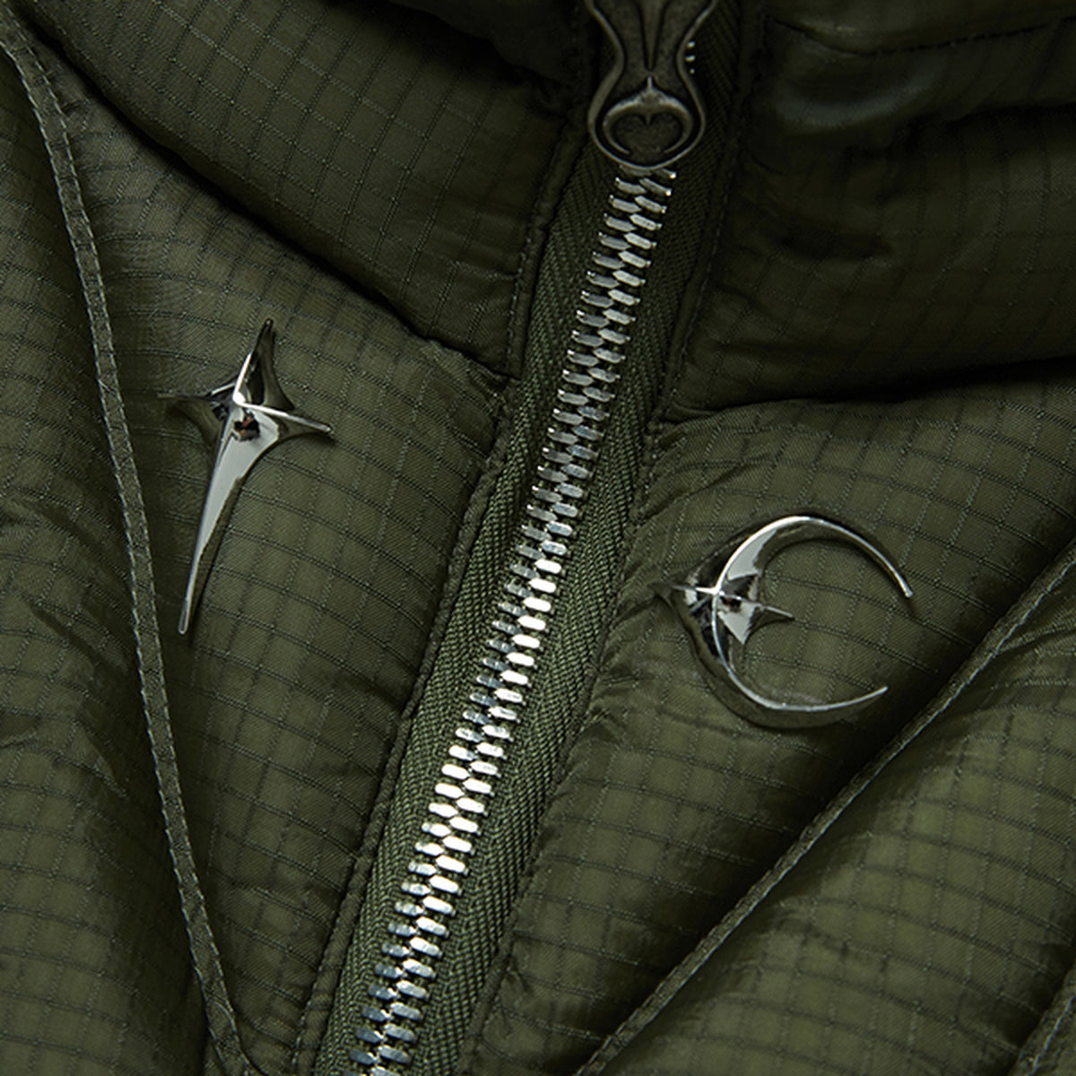 Thug Club War Life Down Vest in khaki, view 5 of 8