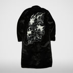 THREE RIDING SKULL FUR COAT