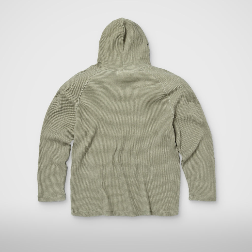 Thug Club Bulk Shoulder Waffle Hoodie in khaki, view 2 of 2