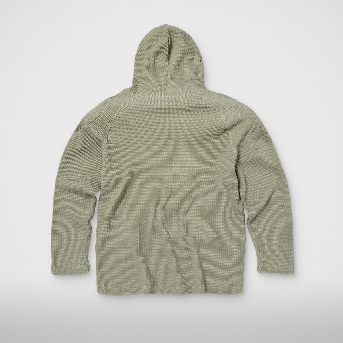 Thug Club Bulk Shoulder Waffle Hoodie in khaki, view 2 of 2