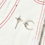 Thug Club Cave Denim Vest in white, view 5 of 10
